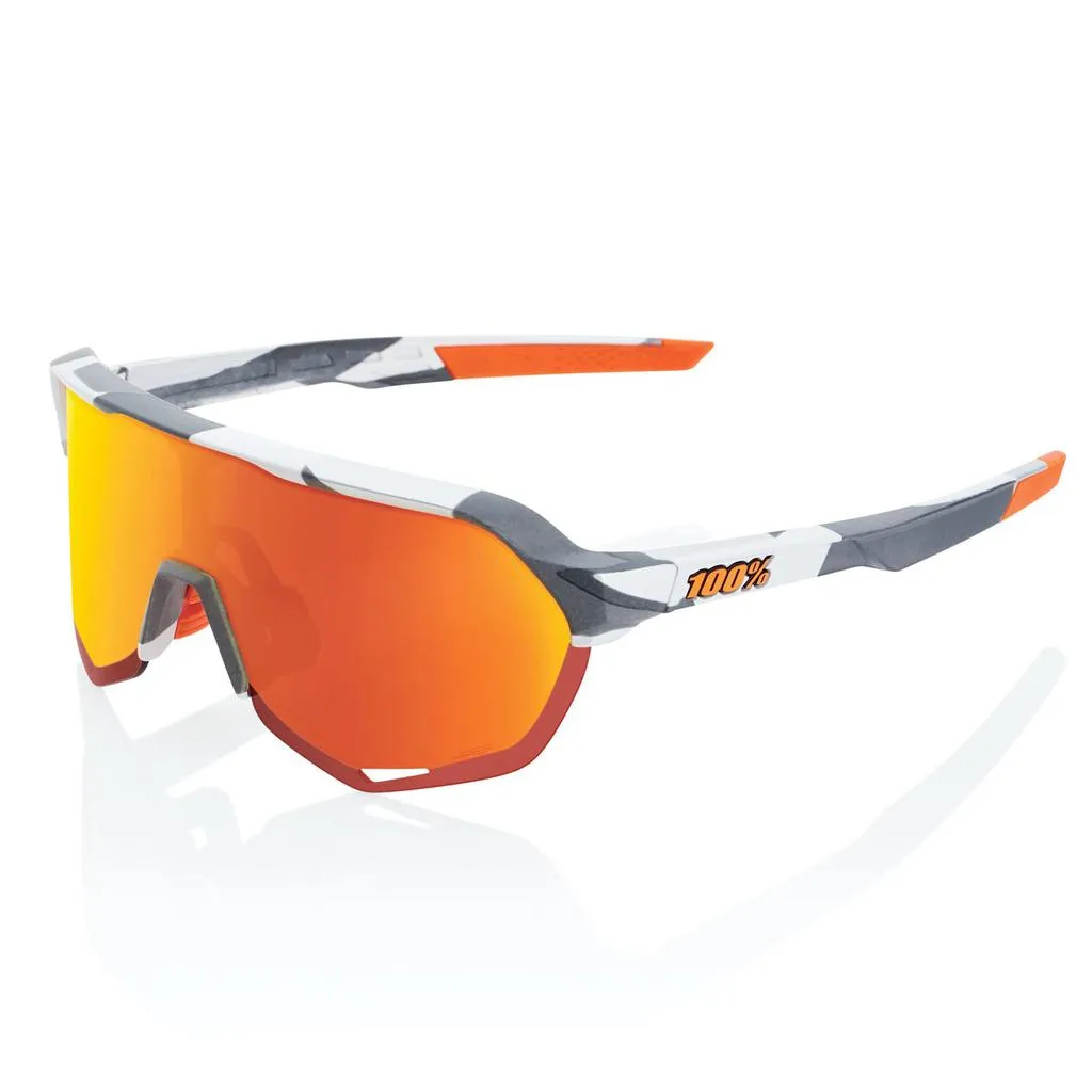 100% S2 - Soft Tact Grey Camo - HiPER Red Mirror Lens