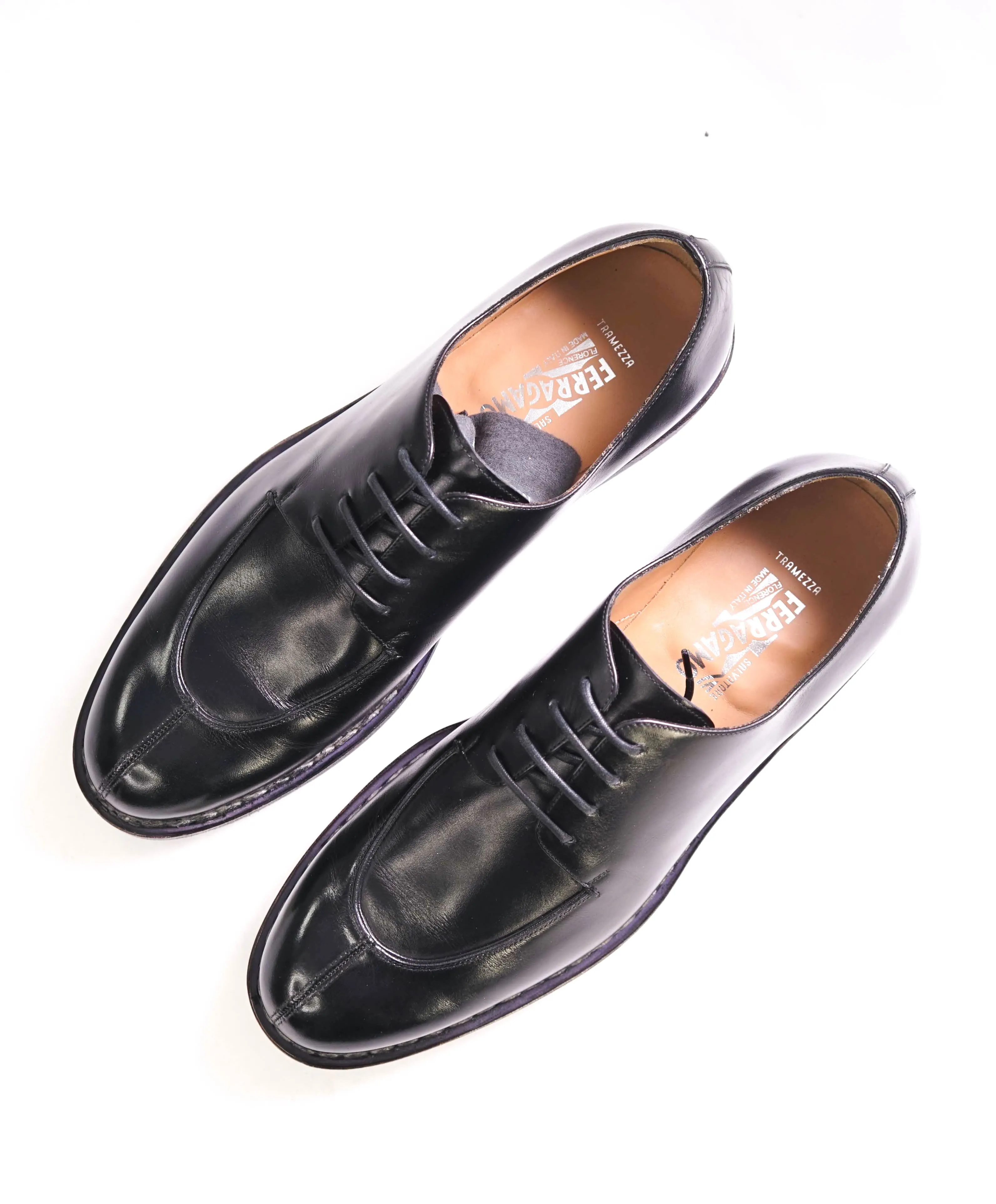 $1,295 SALVATORE FERRAGAMO - "TRAMEZZA" Norwegian Welt Split-Toe Oxford - 7.5 D