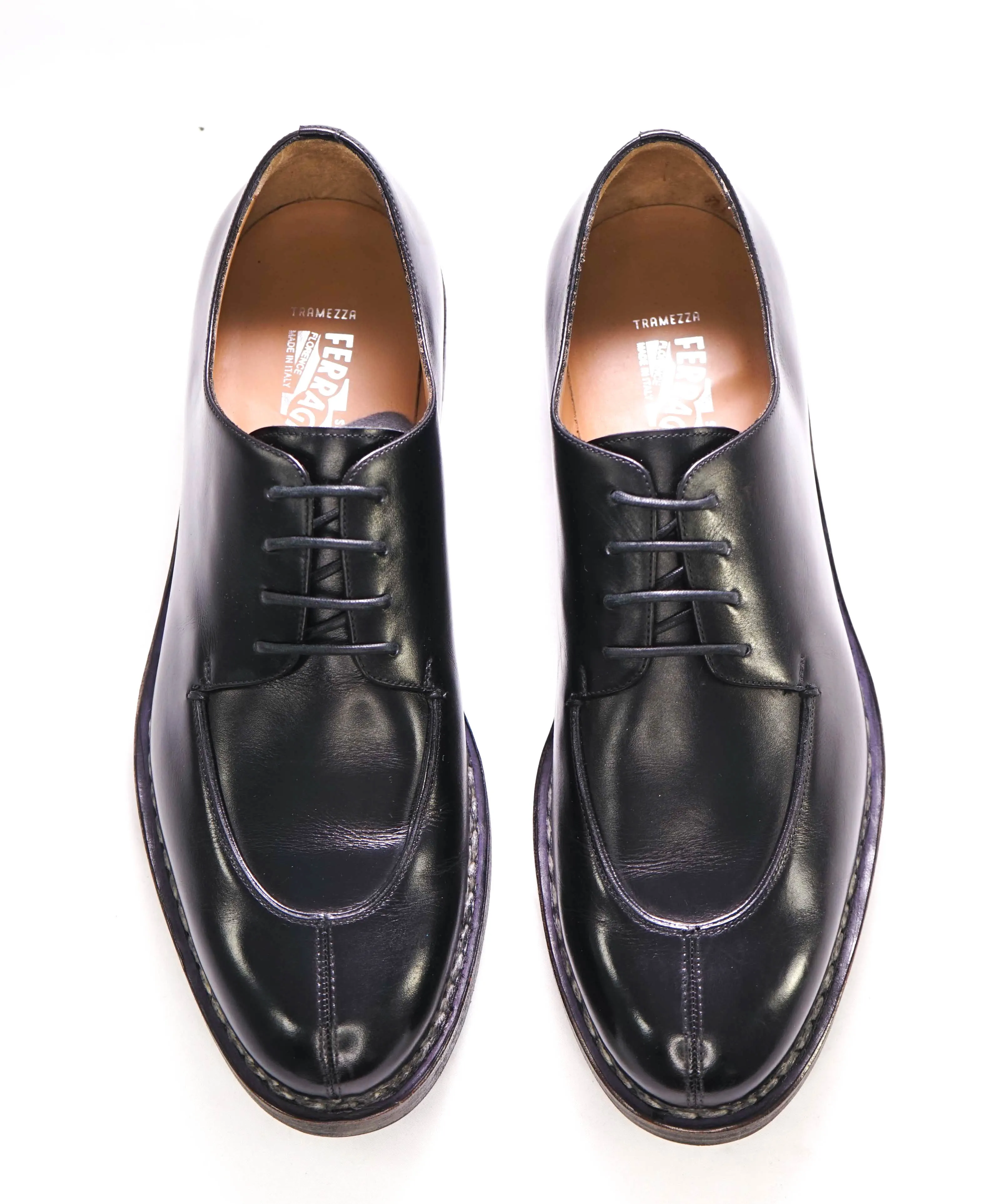 $1,295 SALVATORE FERRAGAMO - "TRAMEZZA" Norwegian Welt Split-Toe Oxford - 7.5 D