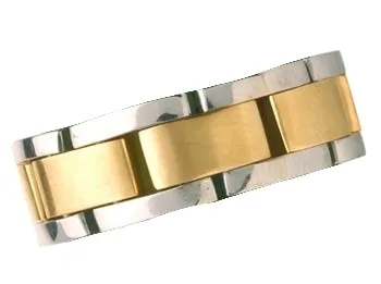 14K or 18K Two-Tone Gold Flexible Ring
