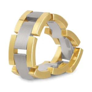 14K or 18K Two-Tone Gold Flexible Ring