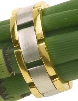 14K or 18K Two-Tone Gold Flexible Ring