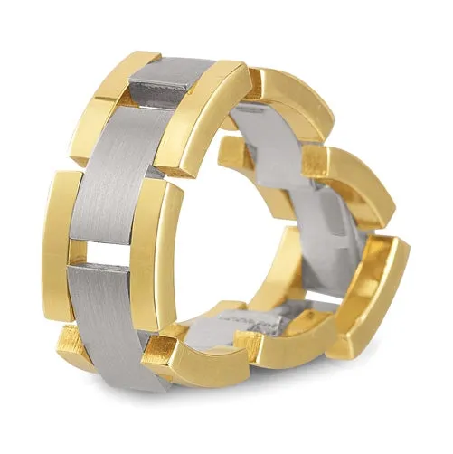 14K or 18K Two-Tone Gold Flexible Ring