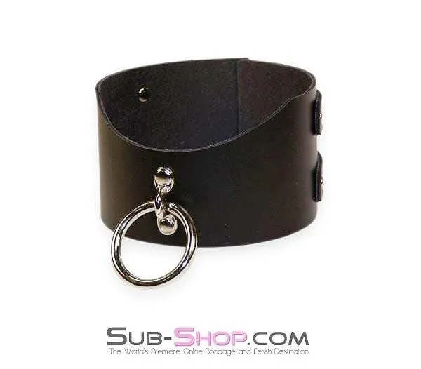 1656A      Surrender 3" Black Leather Posture Collar