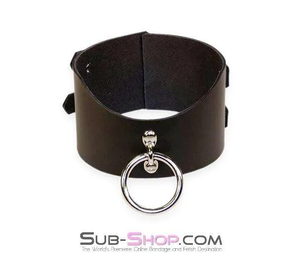 1656A      Surrender 3" Black Leather Posture Collar