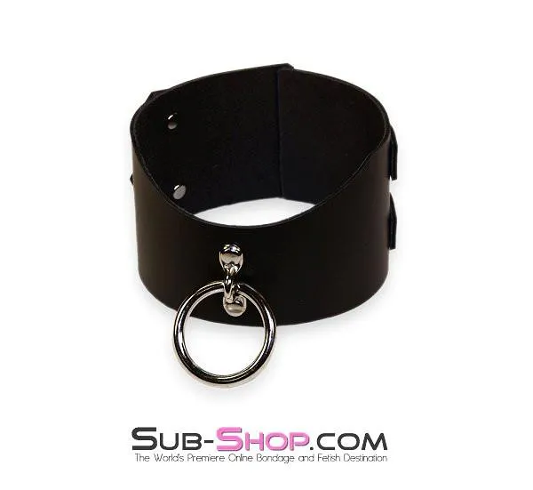 1656A      Surrender 3" Black Leather Posture Collar