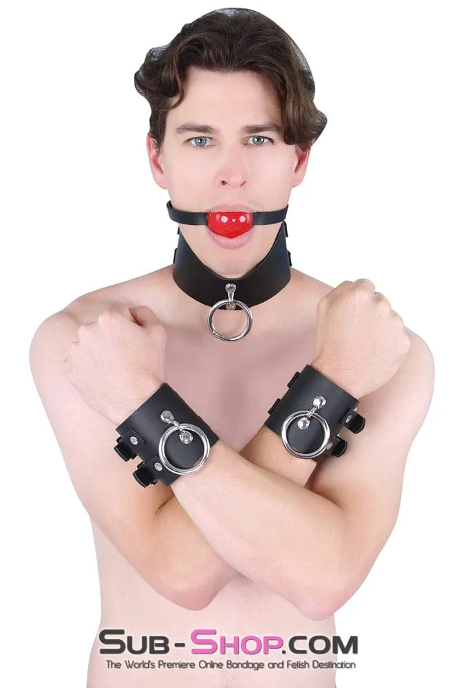 1656A      Surrender 3" Black Leather Posture Collar