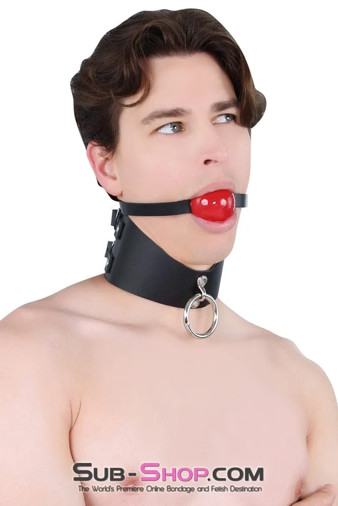 1656A      Surrender 3" Black Leather Posture Collar