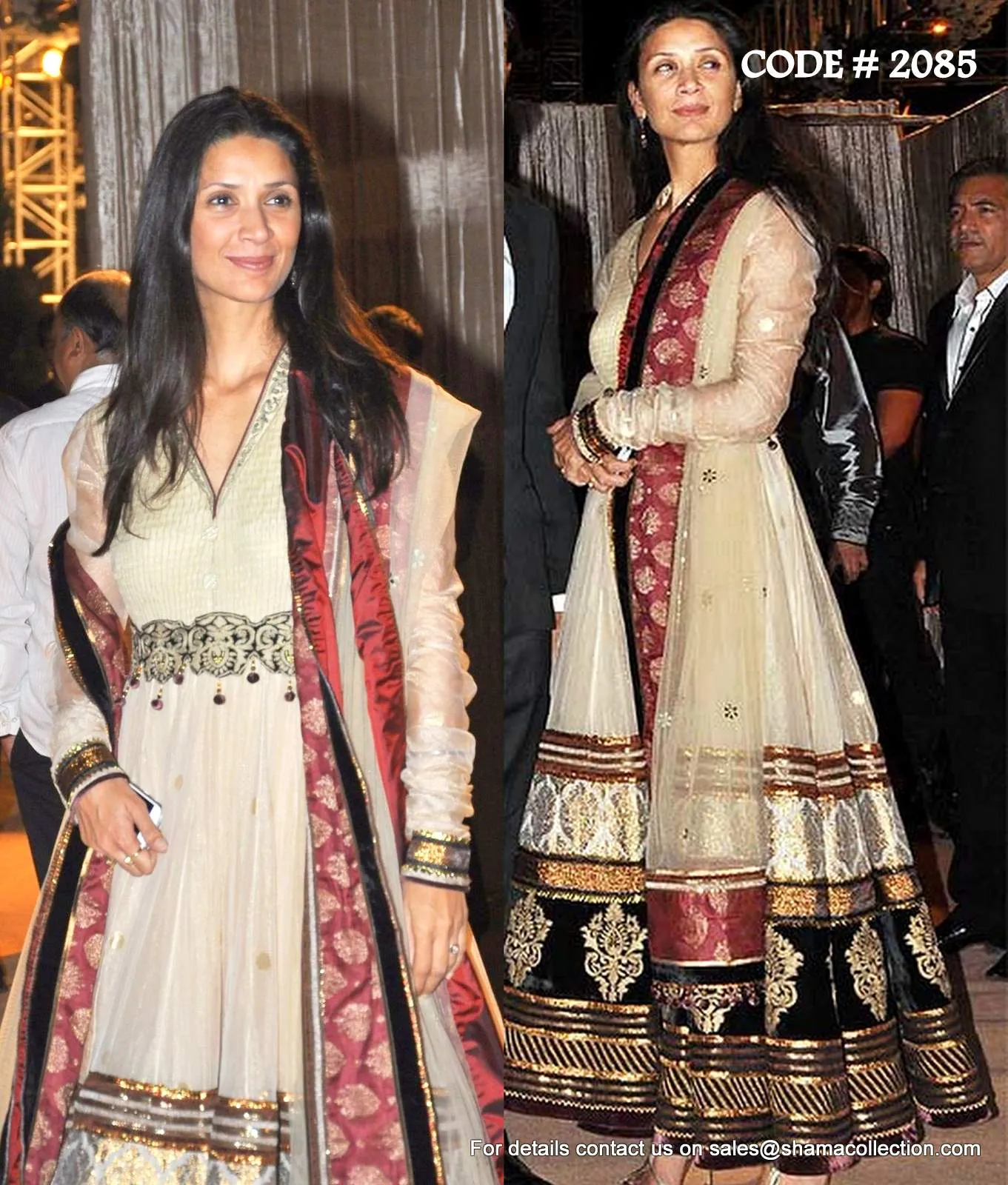 2085 Mehr Jesia's cream anarkali Outfit Sets