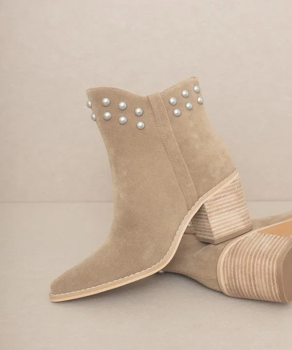 40% Off - Totally Into You Taupe Studded Booties