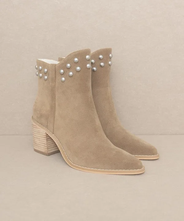 40% Off - Totally Into You Taupe Studded Booties