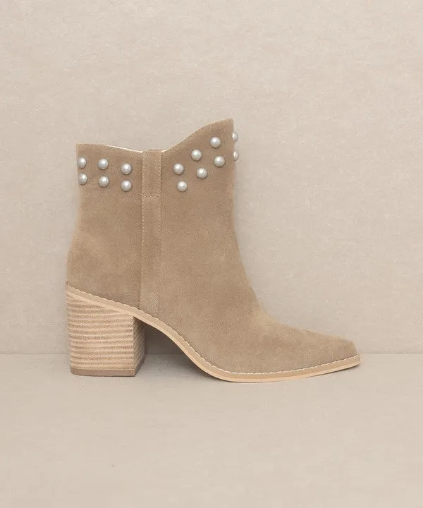 40% Off - Totally Into You Taupe Studded Booties
