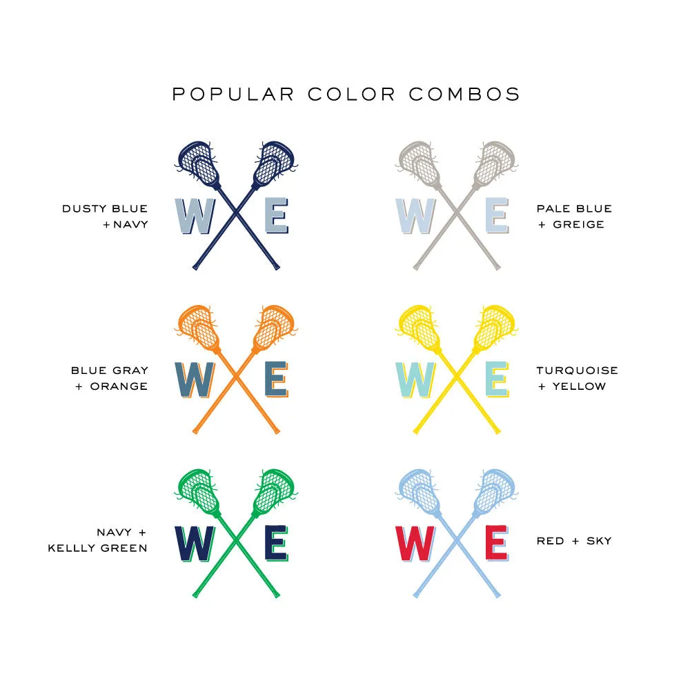 4.25x5.5" Monogram Notecard | lacrosse