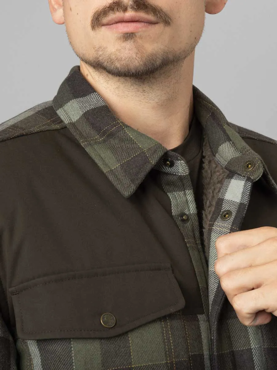 50% OFF HARKILA Asmund Insulated Wool Shirt Jacket - Mens - Willow Green/Phantom - Size: MEDIUM