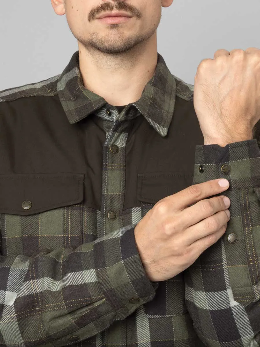 50% OFF HARKILA Asmund Insulated Wool Shirt Jacket - Mens - Willow Green/Phantom - Size: MEDIUM