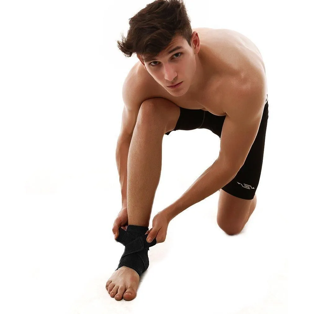 Ankle Support Brace with Adjustable Stabilizer Straps