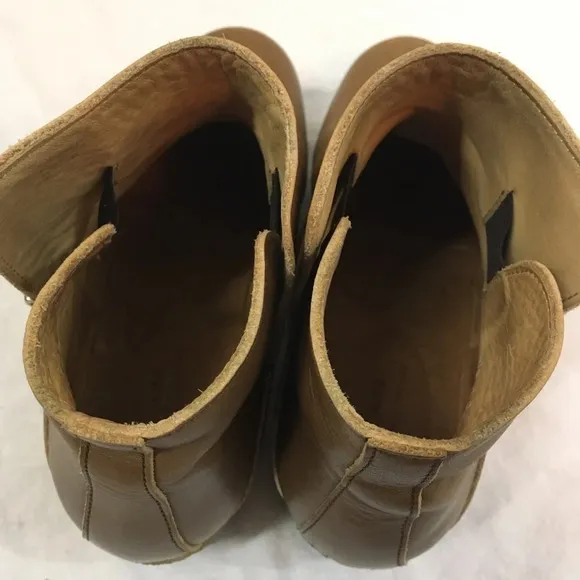 APC Leather Wedge Booties