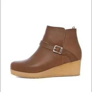 APC Leather Wedge Booties