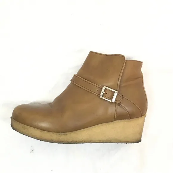 APC Leather Wedge Booties