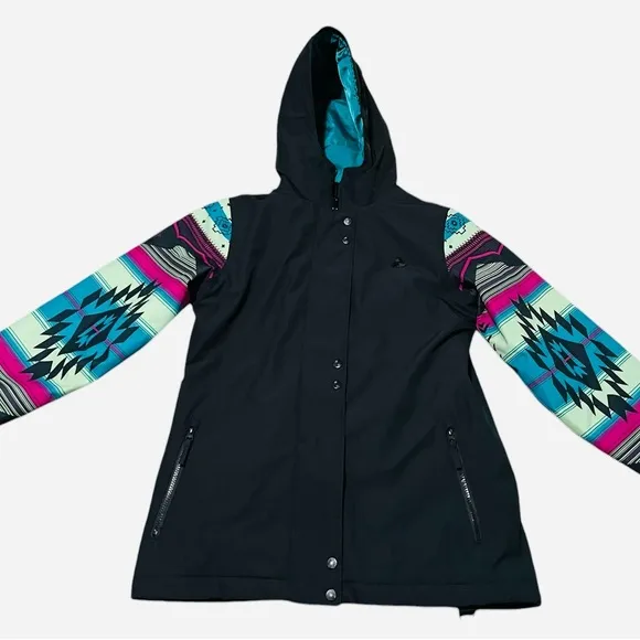 Aperture Women's Insulated Colorful Aztec Print Ski &amp; Snowboarding Jacket Size M