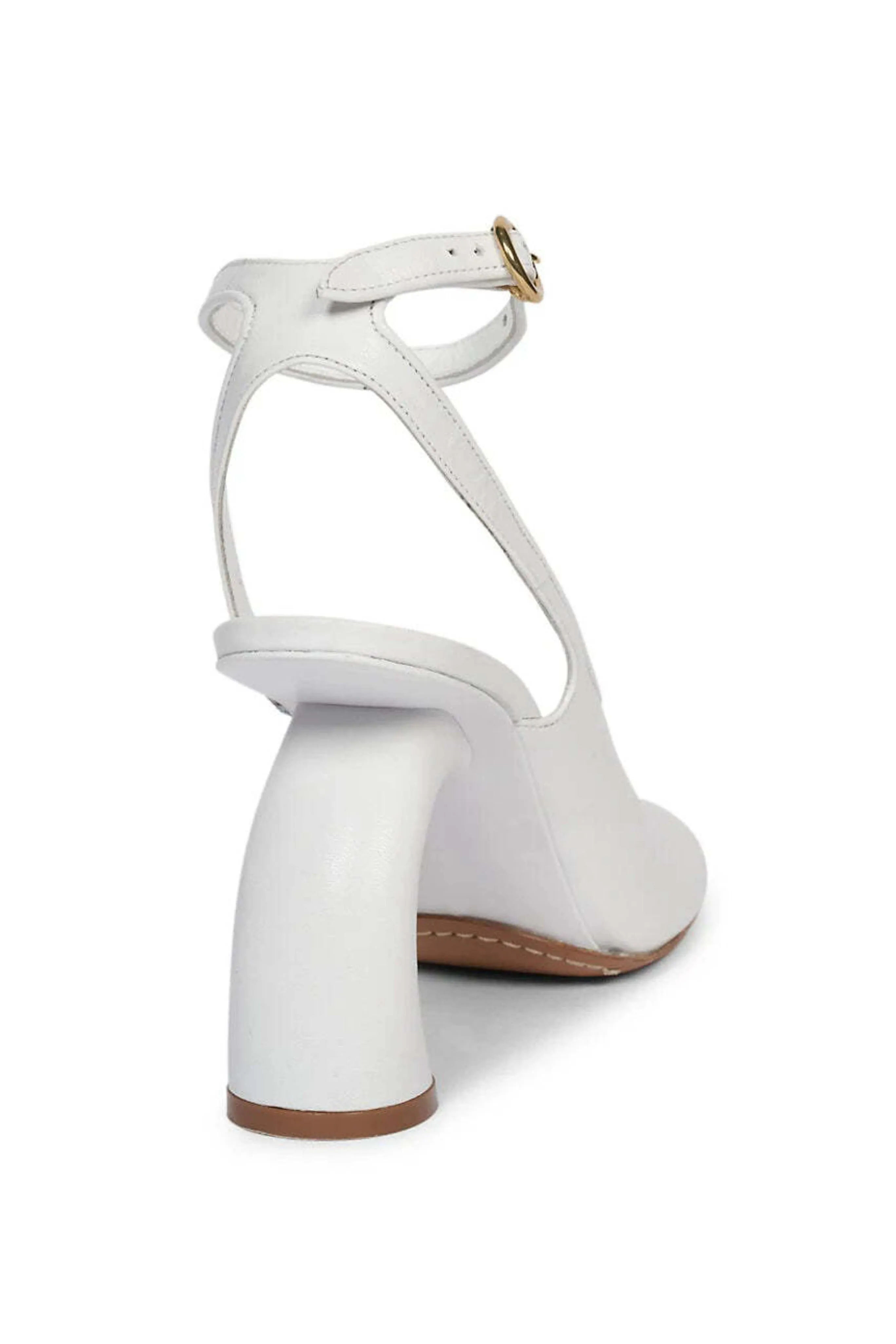 Asymmetric Virgo Leather Sandals
