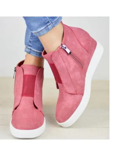 Autumn and Winter Mixed Color Booties Increase Large Size