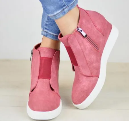 Autumn and Winter Mixed Color Booties Increase Large Size