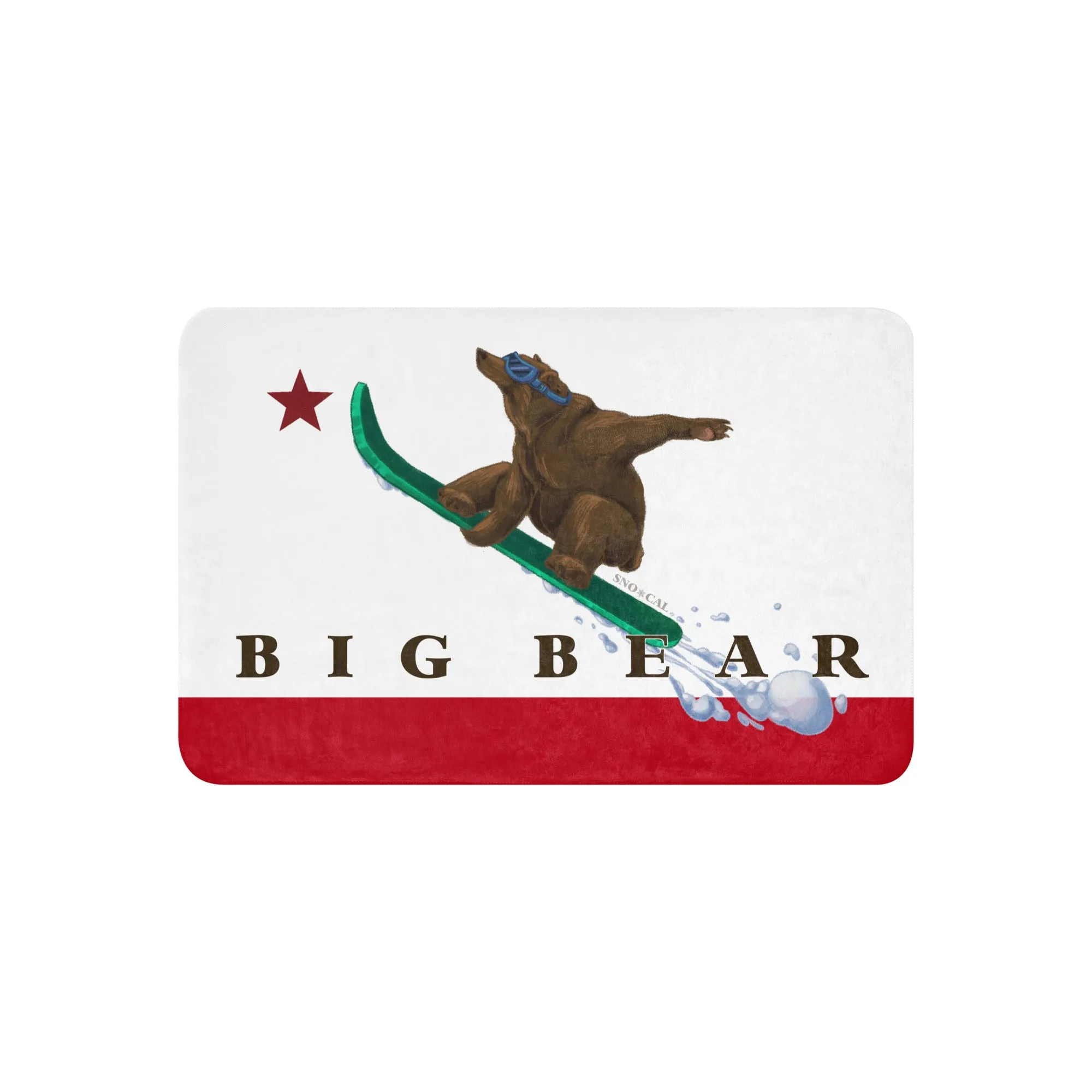 Big Bear Snowboarding Grizzly Sherpa blanket