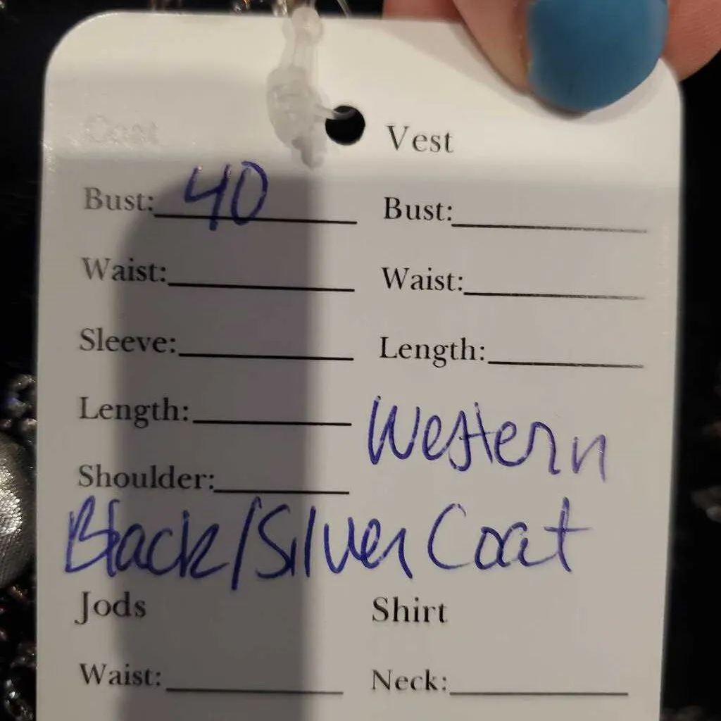 Black and Silver Western Top