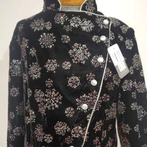 Black and Silver Western Top