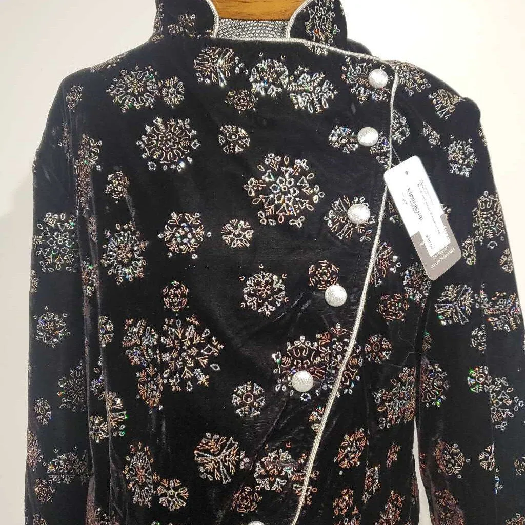 Black and Silver Western Top