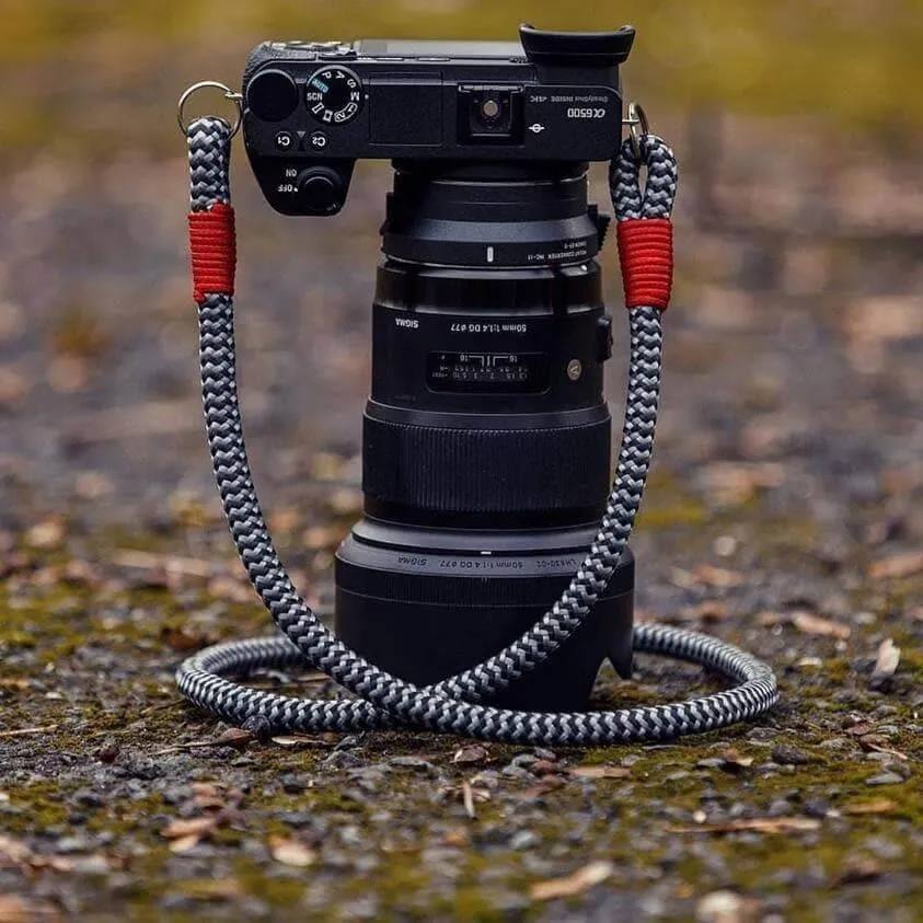 Black - Grey Acrylic Camera Strap