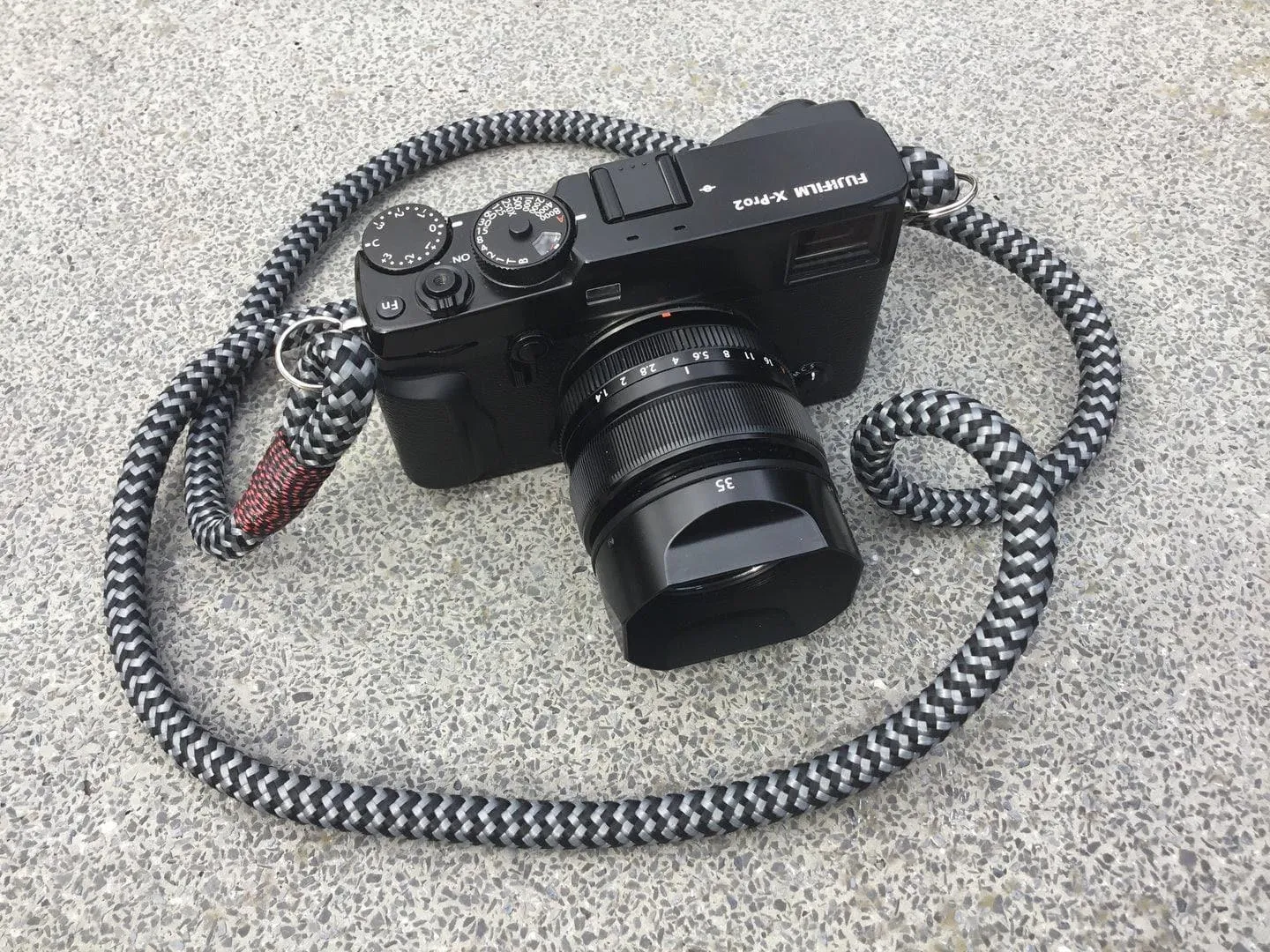 Black - Grey Acrylic Camera Strap