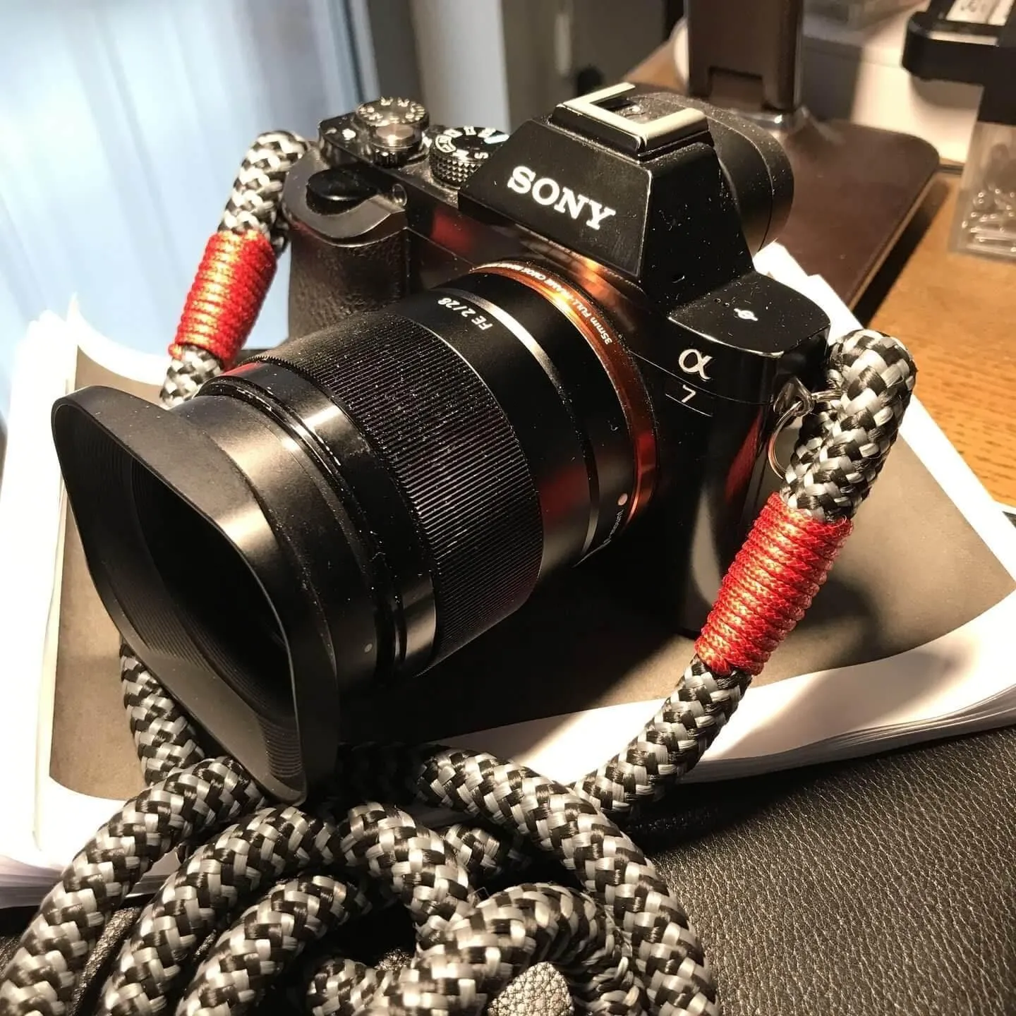 Black - Grey Acrylic Camera Strap