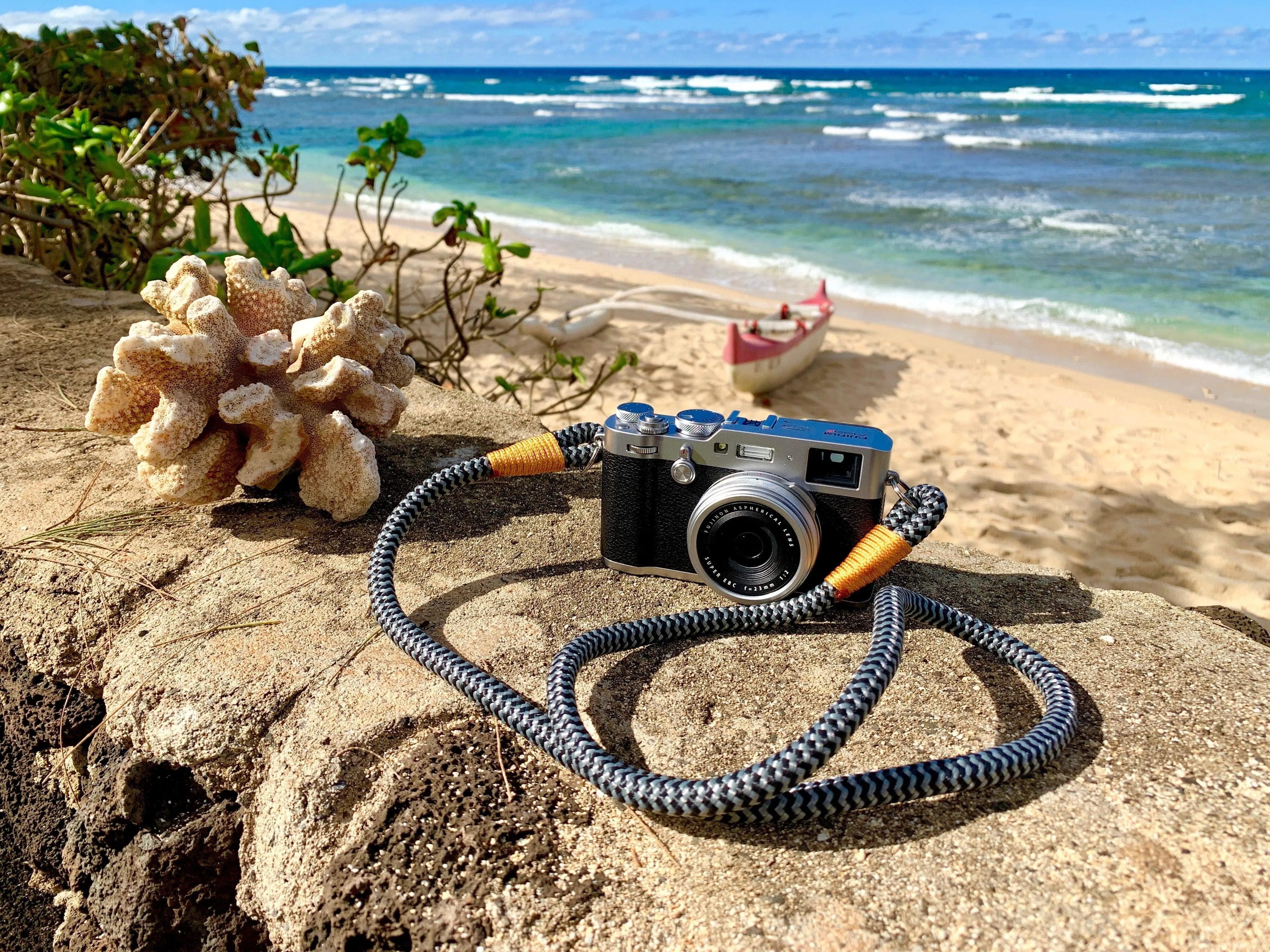 Black - Grey Acrylic Camera Strap