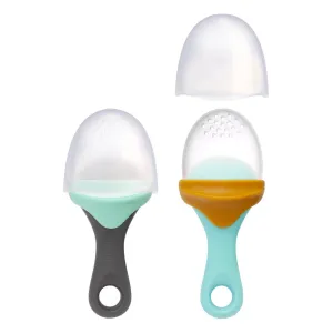 Boon PULP Silicone Feeder Set - Blue/Green - 2pk