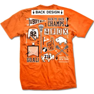 Buffalo Lax art collage t-shirt