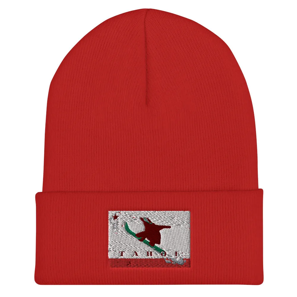 CA Grizzly Sending It Flag Beanie