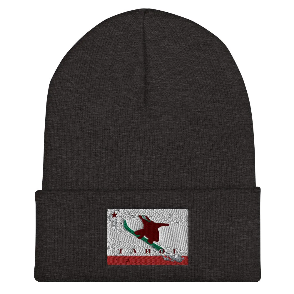 CA Grizzly Sending It Flag Beanie