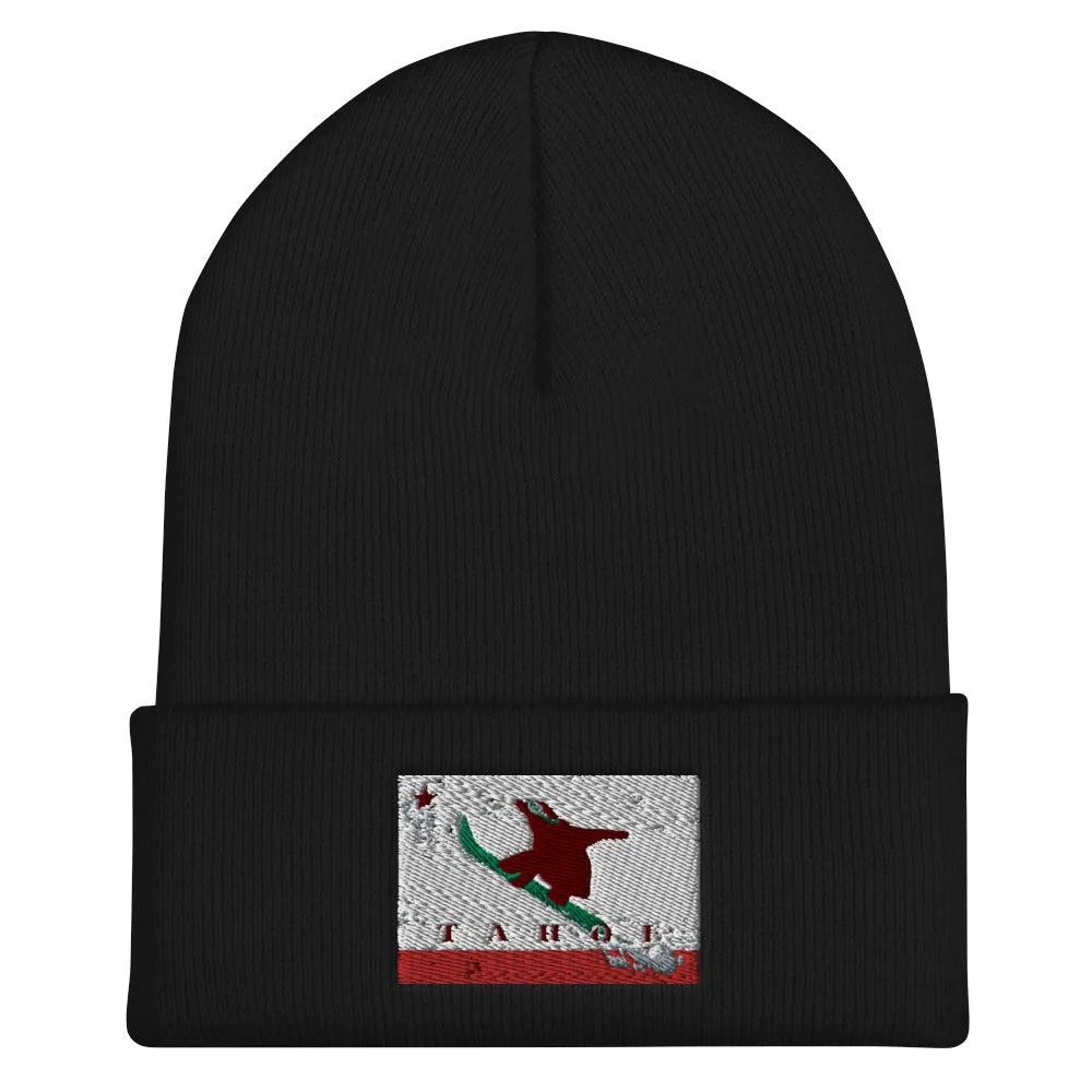 CA Grizzly Sending It Flag Beanie