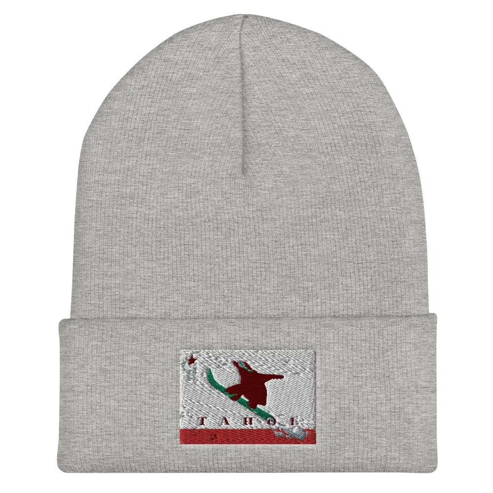 CA Grizzly Sending It Flag Beanie