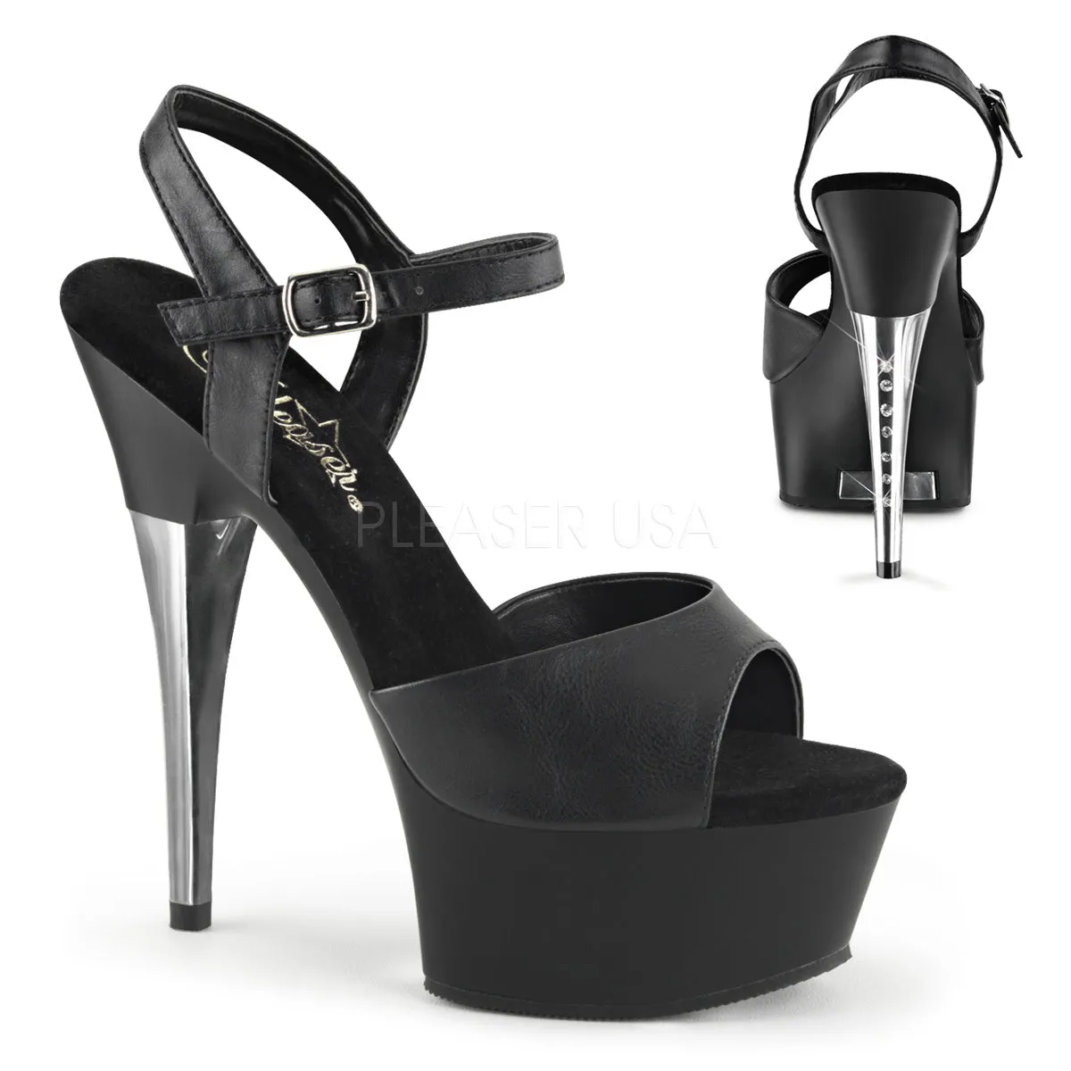 CAPTIVA-609  Black Faux Leather/Black Matte