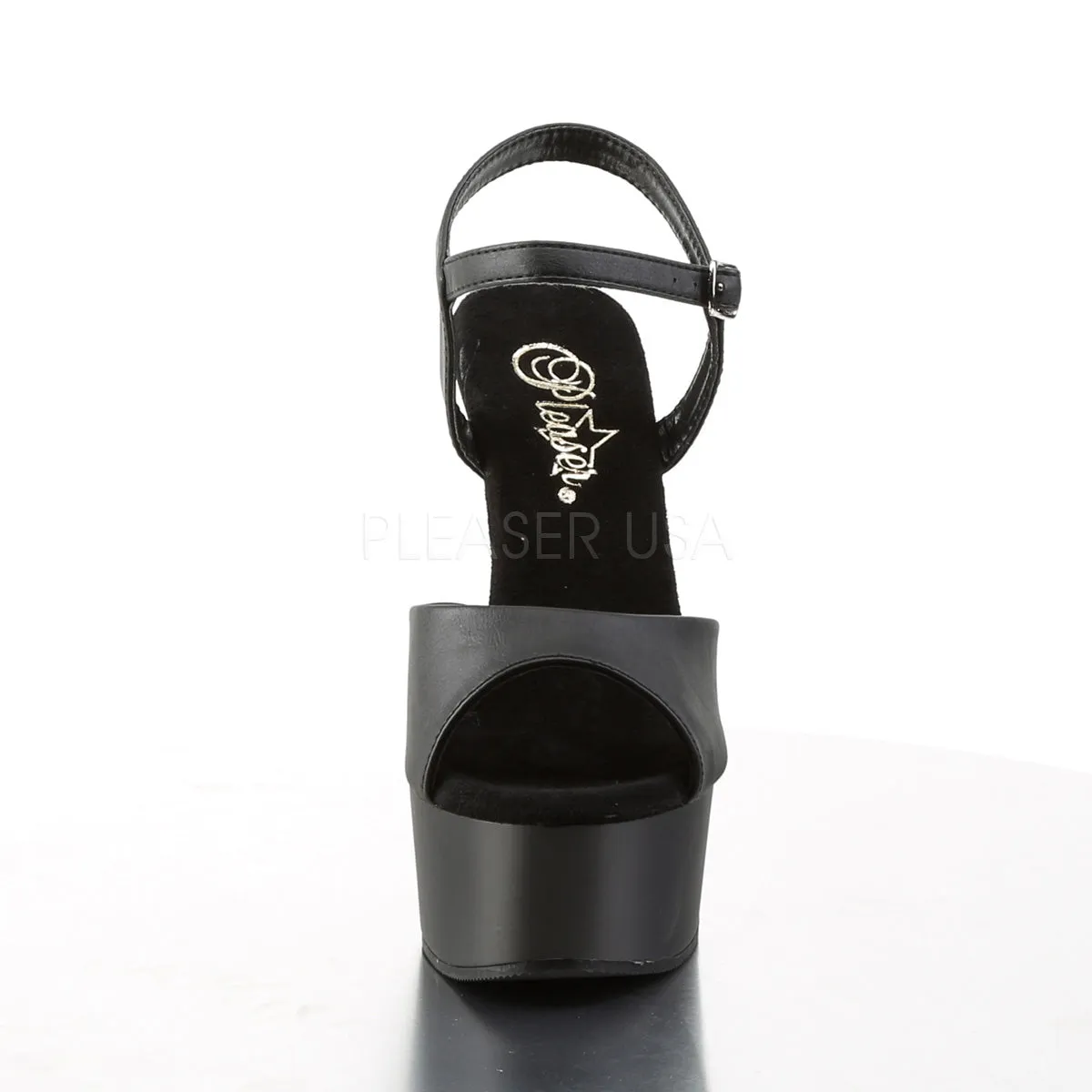 CAPTIVA-609  Black Faux Leather/Black Matte