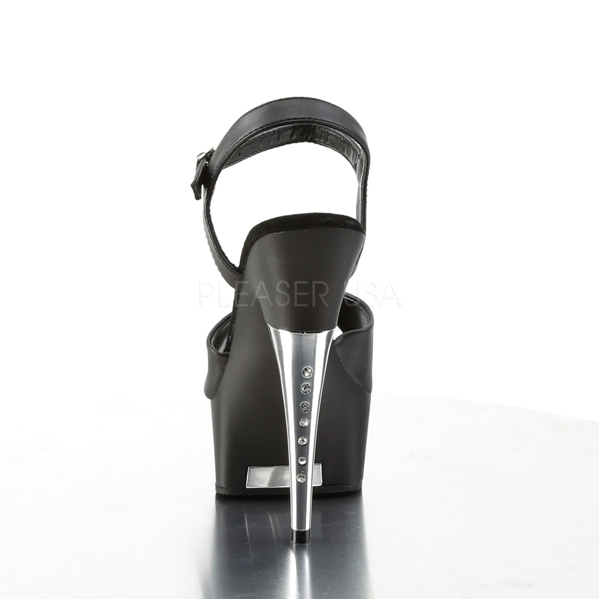 CAPTIVA-609  Black Faux Leather/Black Matte