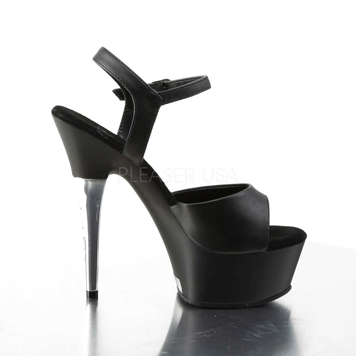 CAPTIVA-609  Black Faux Leather/Black Matte