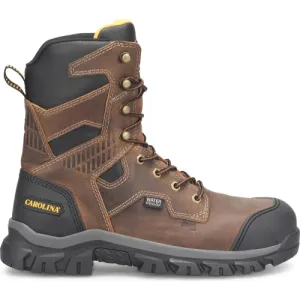Carolina Men's Falcon 8" Steel Toe Waterproof Slip Resist Work Boot -Brown- CA3592