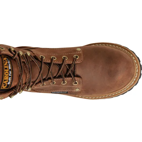Carolina Women's Elm 8" Comp Toe Waterproof Slip Resist Work Boot -Brown- CA1435