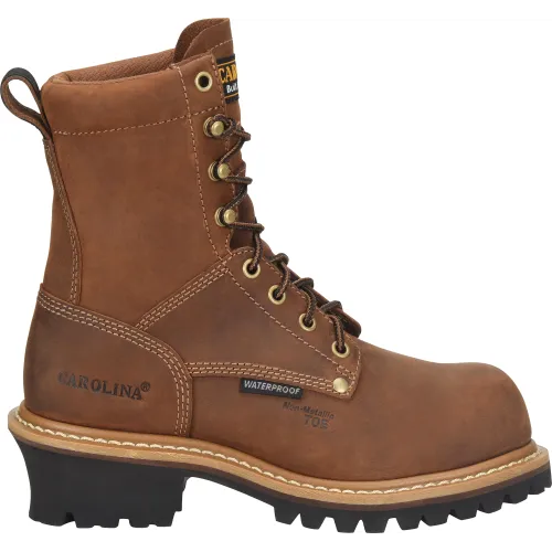 Carolina Women's Elm 8" Comp Toe Waterproof Slip Resist Work Boot -Brown- CA1435