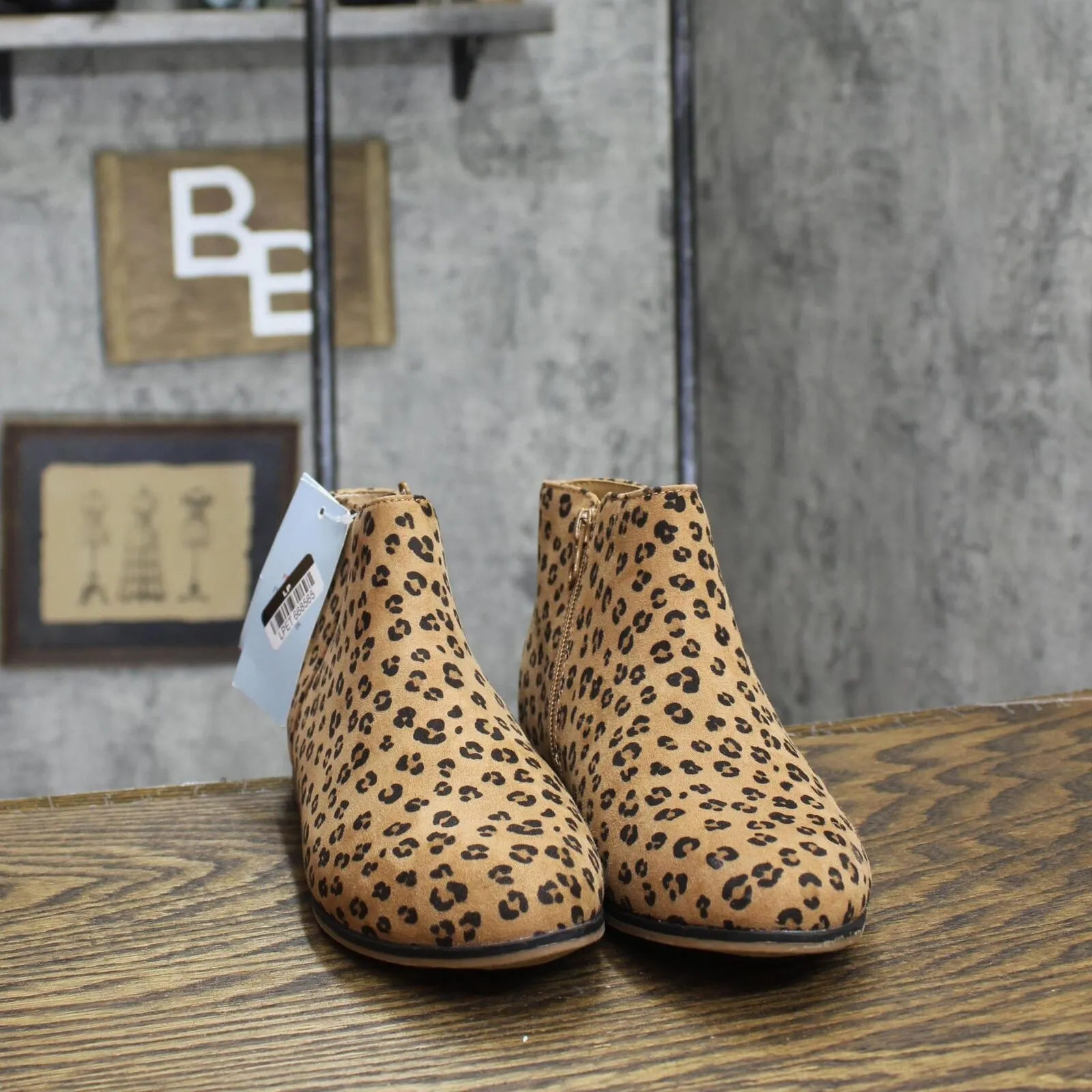 Cat & Jack Girls Opal Leopard Print Zipper Booties 87831726
