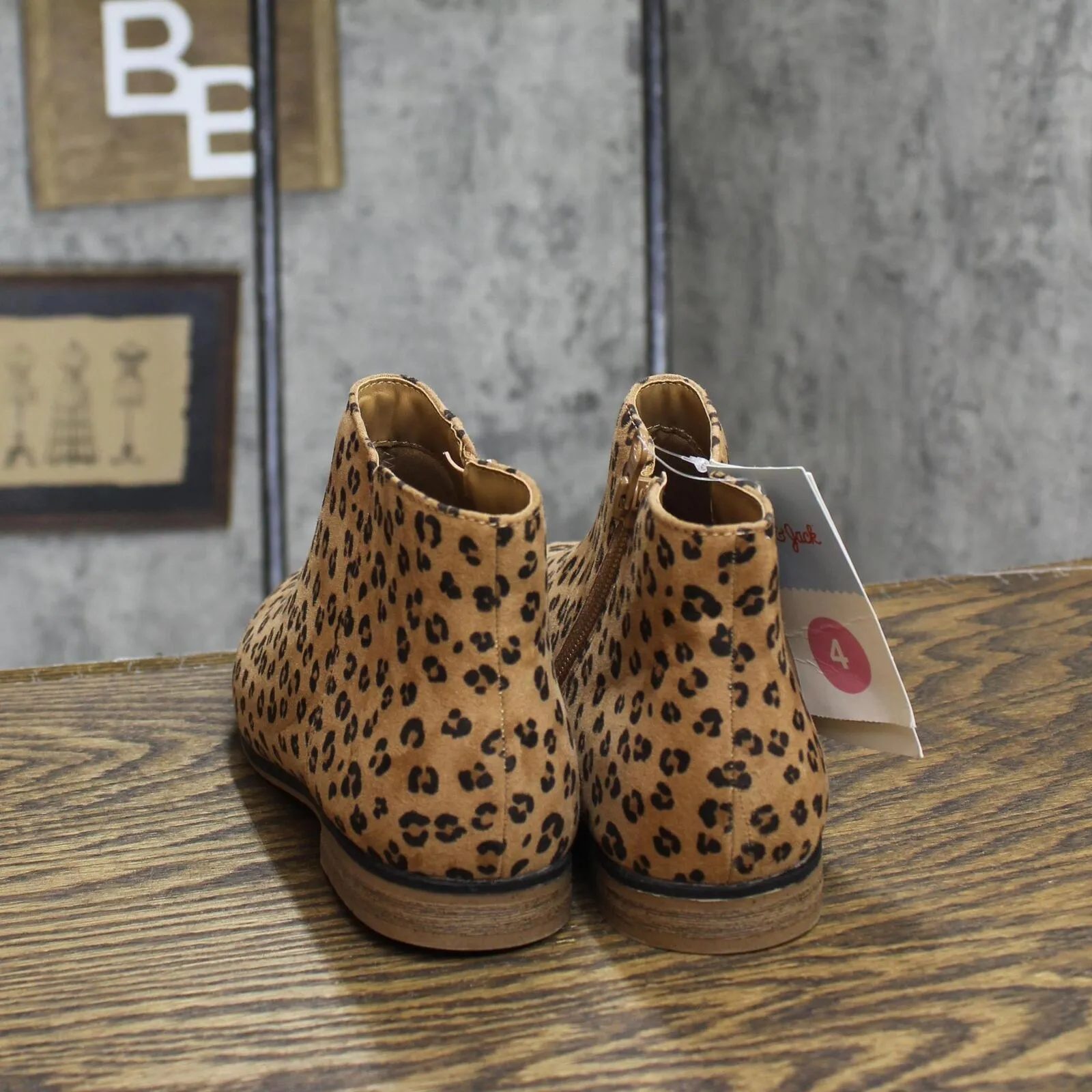 Cat & Jack Girls Opal Leopard Print Zipper Booties 87831726